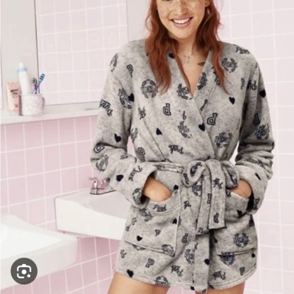 PINK Victoria's Secret | Intimates & Sleepwear | Vs Pink Bathrobe ...